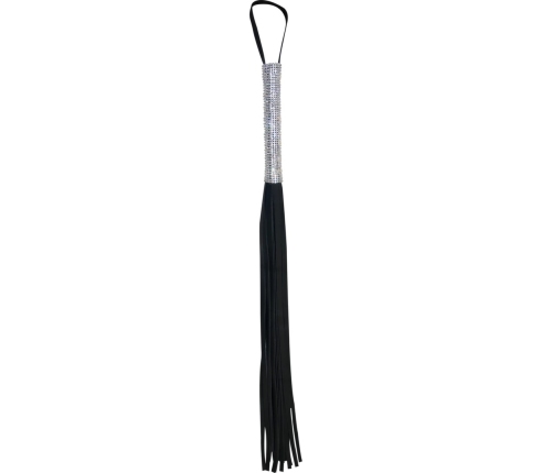 Sportsheets S&M Sparkle Flogger Vegan Leather 79cm Metallic Handle