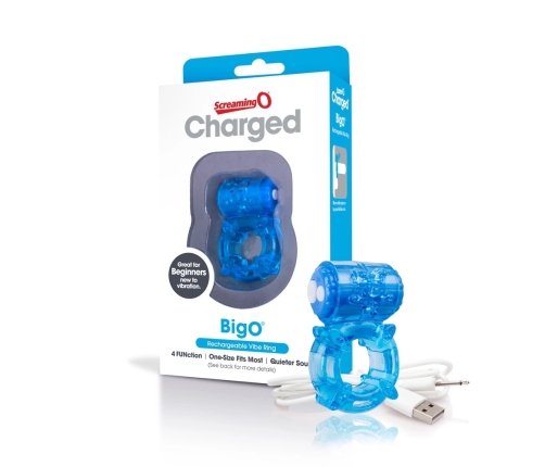 The Screaming O Charged Big O Blue Rechargeable Intimate Ring