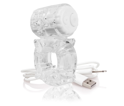 The Screaming O Charged Big O Rechargeable Ring Clear, 3-Speed, USB