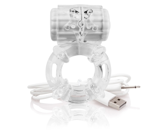 The Screaming O Charged Big O Rechargeable Ring Clear, 3-Speed, USB