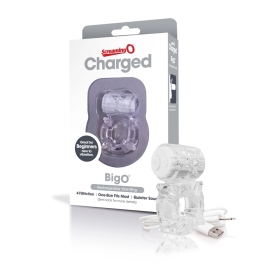 The Screaming O Charged Big O Rechargeable Ring Clear, 3-Speed, USB