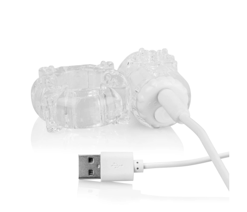 The Screaming O Charged Big O Rechargeable Ring Clear, 3-Speed, USB