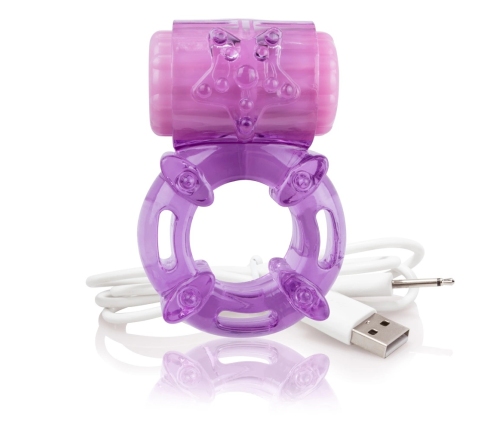 The Screaming O Charged Big O Rechargeable Intimate Ring Purple