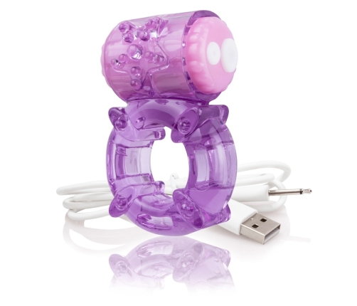 The Screaming O Charged Big O Rechargeable Intimate Ring Purple