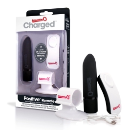 Screaming O Charged Positive Remote Black - Wireless Compact Vibrator 20 Modes