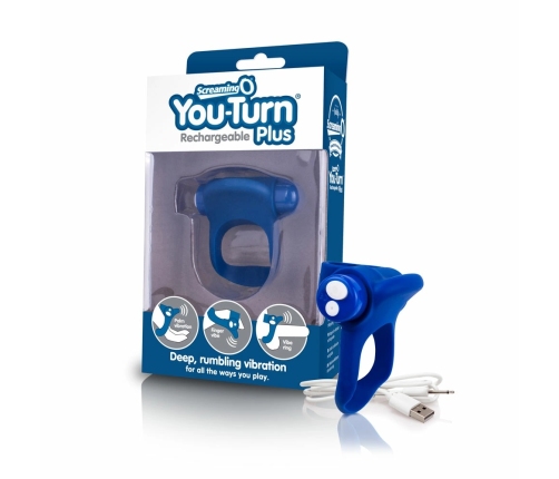 The Screaming O Charged You-Turn Plus Blueberry Rechargeable Ring