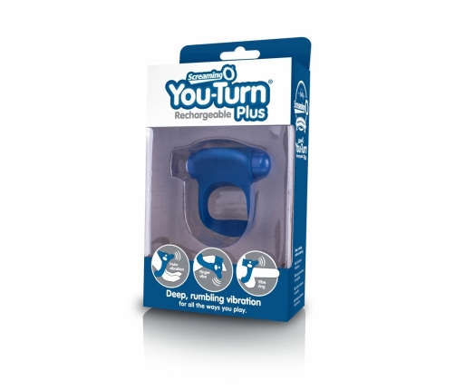 The Screaming O Charged You-Turn Plus Blueberry Rechargeable Ring
