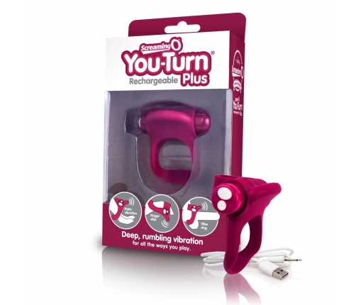 The Screaming O Charged You-Turn Plus Rechargeable Ring Merlot