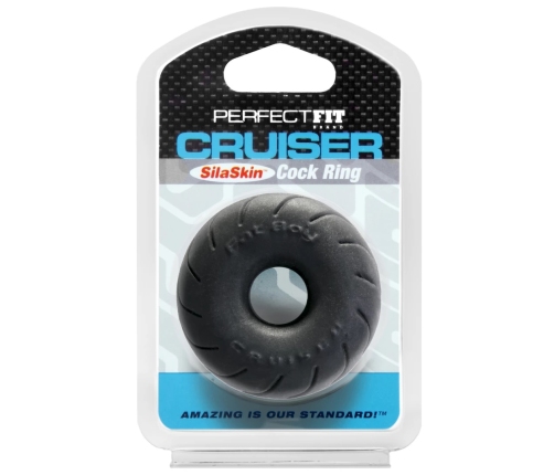 Perfect Fit SilaSkin Cruiser Ring 6.4cm Black - Ultra-Soft Stretch System