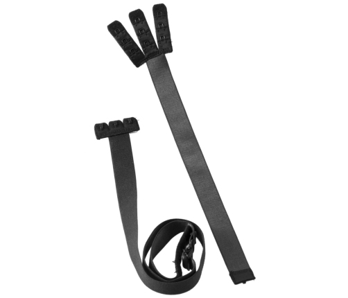 Bye Bra Flexible 3-Hook Low Back Bra Straps Black & White Set