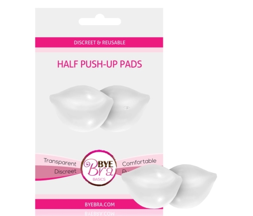 Bye Bra Half Push-Up Pads Clear Silicone - Discreet Volume Enhancers