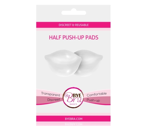 Bye Bra Half Push-Up Pads Clear Silicone - Discreet Volume Enhancers