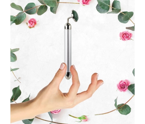 La Gemmes Jade Lay-On Vibrating Massager - Green, 15 cm, Gemstone & Metal