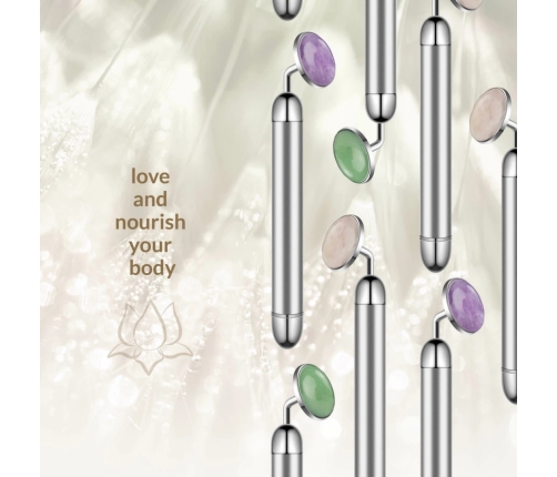 La Gemmes Jade Lay-On Vibrating Massager - Green, 15 cm, Gemstone & Metal