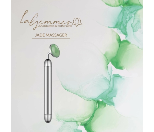 La Gemmes Jade Lay-On Vibrating Massager - Green, 15 cm, Gemstone & Metal