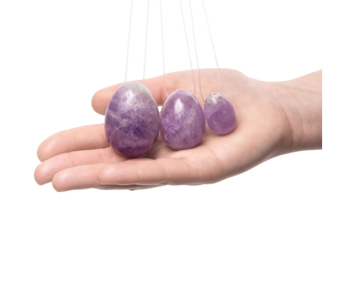 La Gemmes Amethyst Yoni Egg L - Natural Gemstone Wellness Trainer 5x3.5cm
