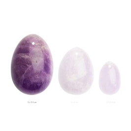 La Gemmes Amethyst Yoni Egg L - Natural Gemstone Wellness Trainer 5x3.5cm La Gemmes Amethyst Yoni Egg L - Natural Gemstone Wellness Trainer 5x3.5cm