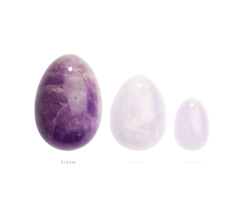 La Gemmes Amethyst Yoni Egg L - Natural Gemstone Wellness Trainer 5x3.5cm