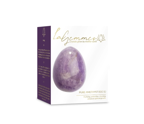 La Gemmes Amethyst Yoni Egg L - Natural Gemstone Wellness Trainer 5x3.5cm