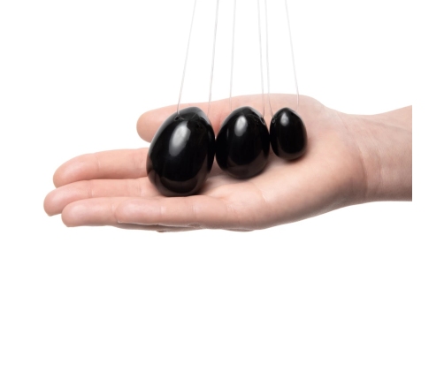 La Gemmes Black Obsidian Egg L - Natural Stone Pelvic Floor Trainer 5x3.5cm