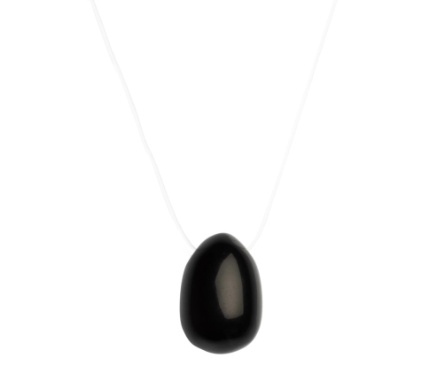La Gemmes Black Obsidian Egg L - Natural Stone Pelvic Floor Trainer 5x3.5cm