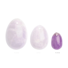 La Gemmes Pure Amethyst Yoni Egg S - Natural Crystal, 3x2.5cm