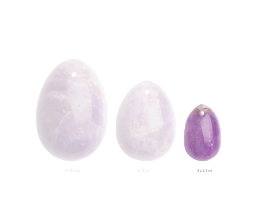 La Gemmes Pure Amethyst Yoni Egg S - Natural Crystal, 3x2.5cm