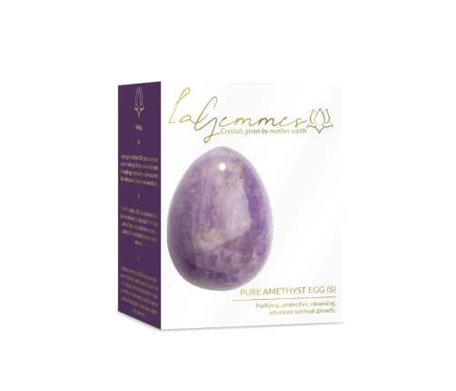 La Gemmes Pure Amethyst Yoni Egg S - Natural Crystal, 3x2.5cm