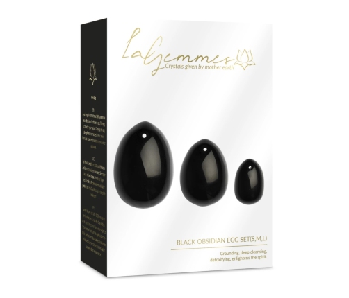 La Gemmes - Yoni Egg Set Black Obsidian