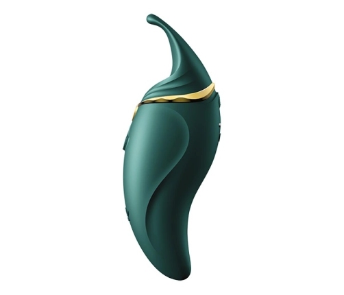 ZALO Hero Jewel Green - PulseWave Intimate Device, Ergonomic, Swarovski