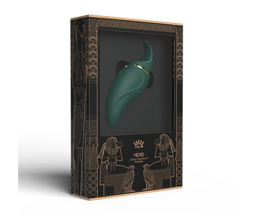 ZALO Hero Jewel Green - PulseWave Intimate Device, Ergonomic, Swarovski