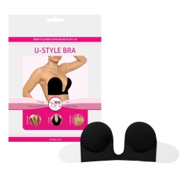 Bye Bra U-Style Support Bra Cup B Black - Adhesive, Low-Cut Solution Bye Bra U-Style Support Bra Cup B Black - Adhesive, Low-Cut Solution