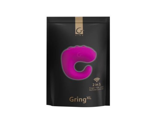 Gvibe Gring XL Sweet Raspberry Finger Device & Remote, Waterproof, Silicone