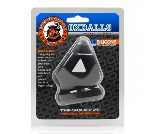 Oxballs - Tri-Squeeze Cocksling & Ballstretcher Black Ice