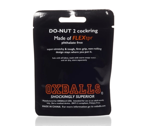 Oxballs Do-Nut 2 Intimate Ring Black - Thick Durable Flex TPR 5.1cm