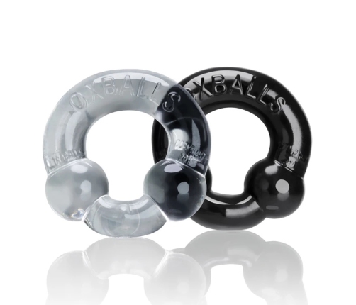 Oxballs Ultraballs Dual-Pack Adjustable Rings Black & Clear