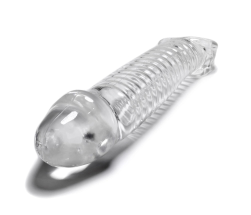Oxballs Muscle Cocksheath Clear - Flexible TPR Extension Sleeve 23.4cm