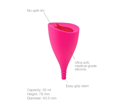Intimina Lily Cup B - High-Capacity Anatomical Menstrual Cup, Pink