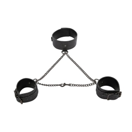 Sportsheets Shadow Sparkle Collar & Cuff Set - Adjustable, Nickel-Free Chain