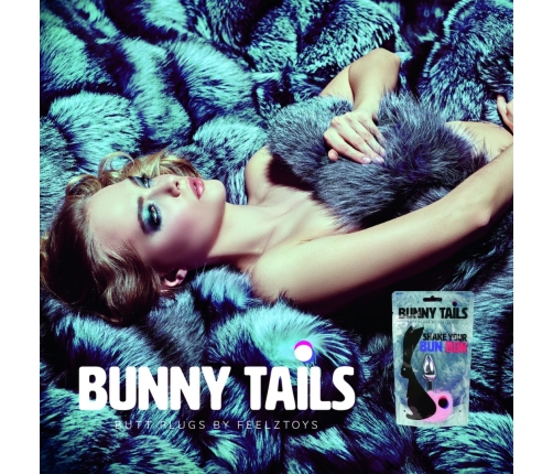 FeelzToys - Bunny Tails Butt Plug Pink