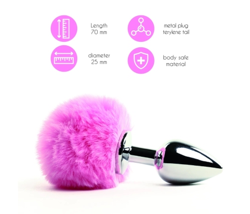 FeelzToys - Bunny Tails Butt Plug Pink
