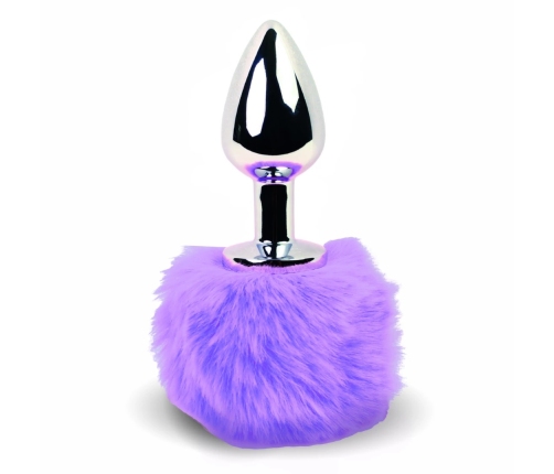 FeelzToys Bunny Tails Plug Purple - Metal Model with Soft Tail, Medium