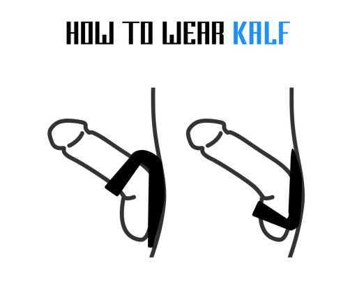 Velv'Or Rooster Kalf Silicone Double Support Ring - Black, Adjustable Fit