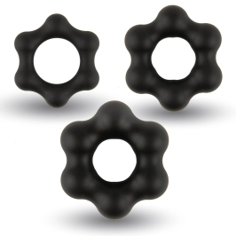 Velv'Or Rooster Milo Silicone Rings Set - 3 Sizes, Platinum Silicone