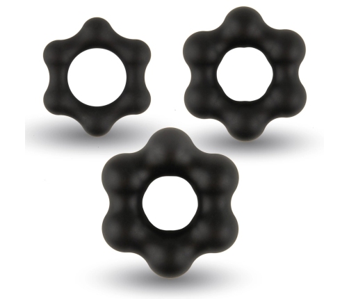 Velv'Or Rooster Milo Silicone Rings Set - 3 Sizes, Platinum Silicone