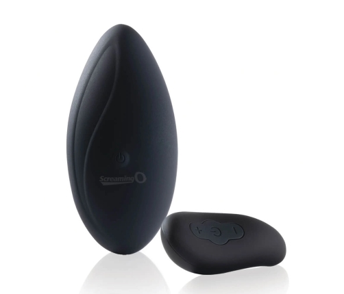 The Screaming O Premium Ergonomic Panty Set Black Rechargeable Remote