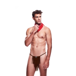 Envy Cowboy 2-Piece Costume Set with Fringe and Bandana M/L