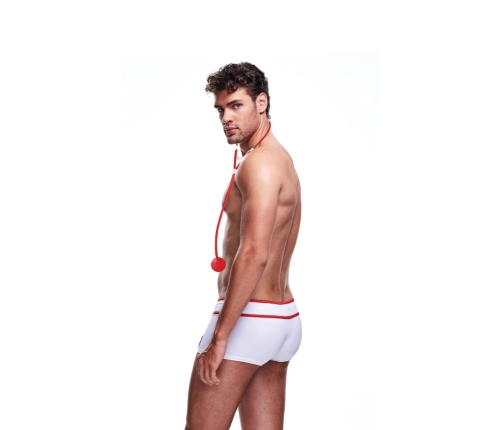 Envy Doctor Love Set M/L - Two-Piece Medical Costume, White/Red