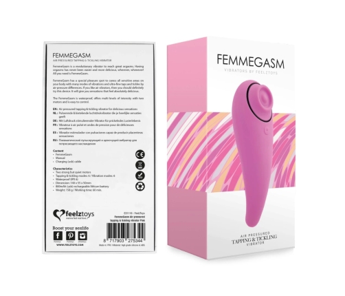 FeelzToys - FemmeGasm Tapping & Tickling Vibrator Pink