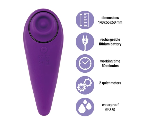 FeelzToys - FemmeGasm Tapping & Tickling Vibrator Purple